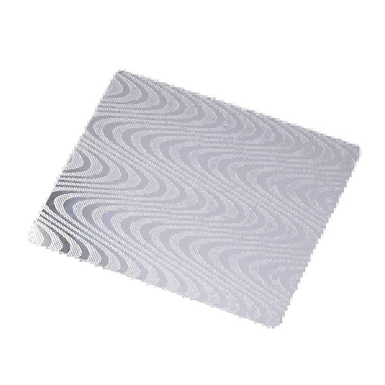 Embossing stainless steel sheets