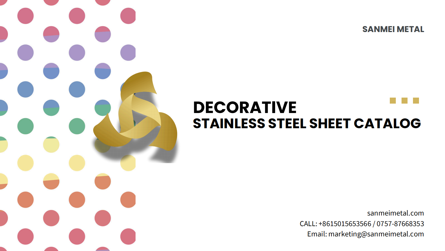 sanmei metal decorative stainless steel sheets