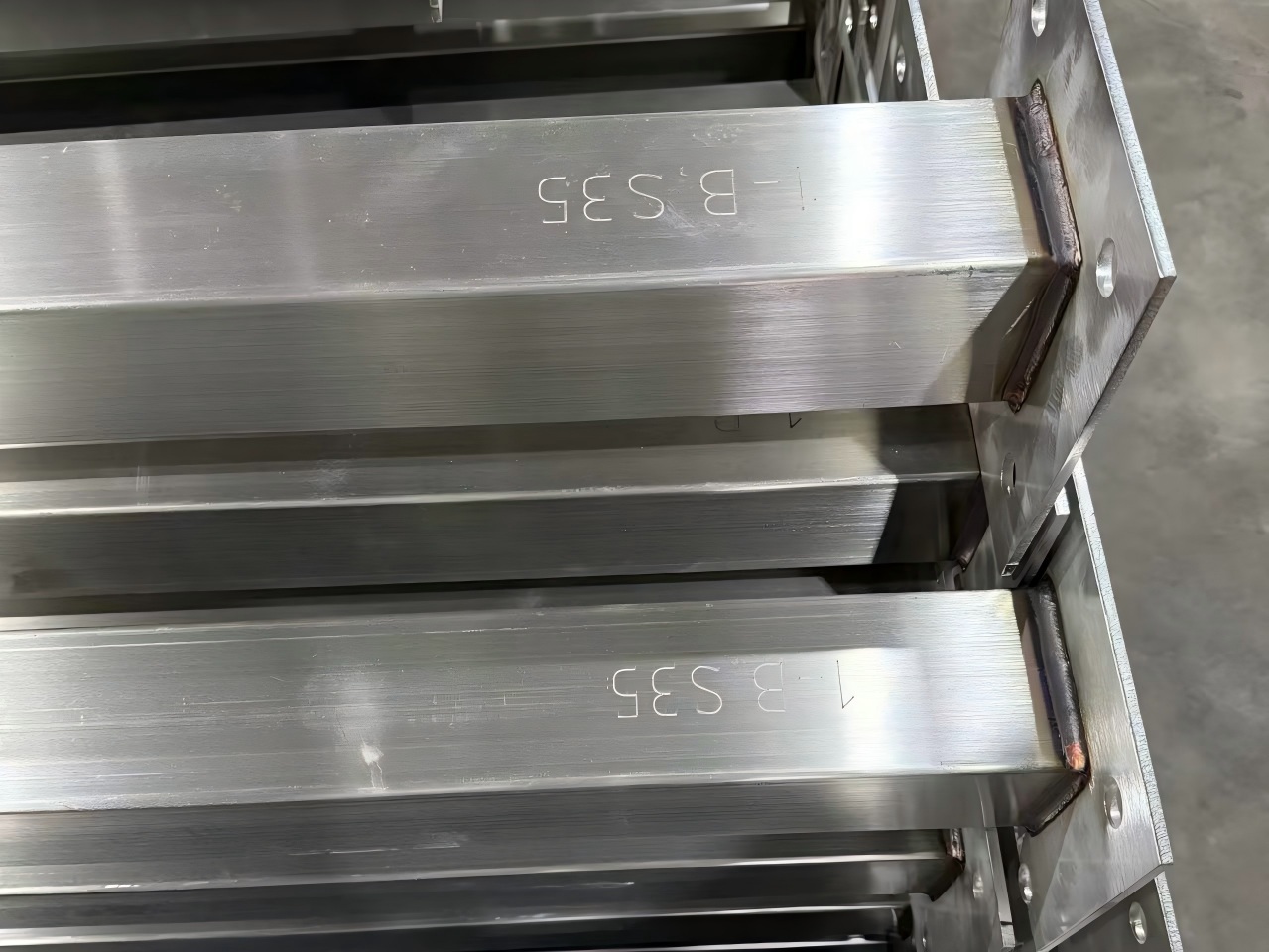 laser marking for steel structure components