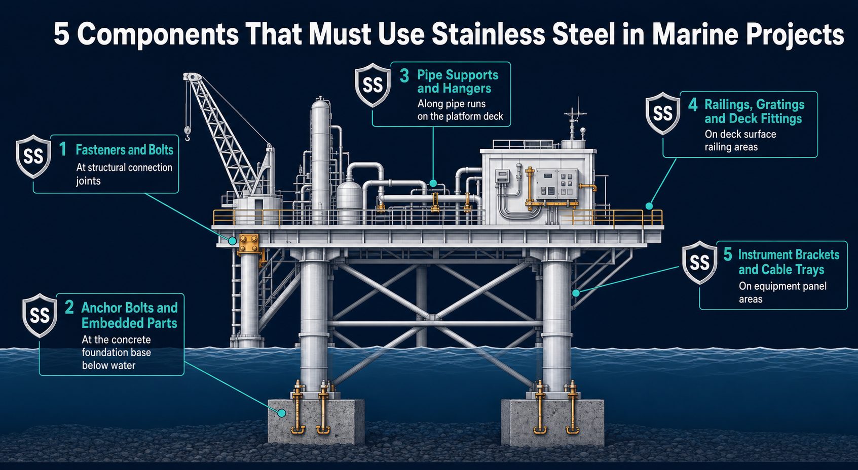 5 Components That Must Use Stainless Steel in Marine Projects