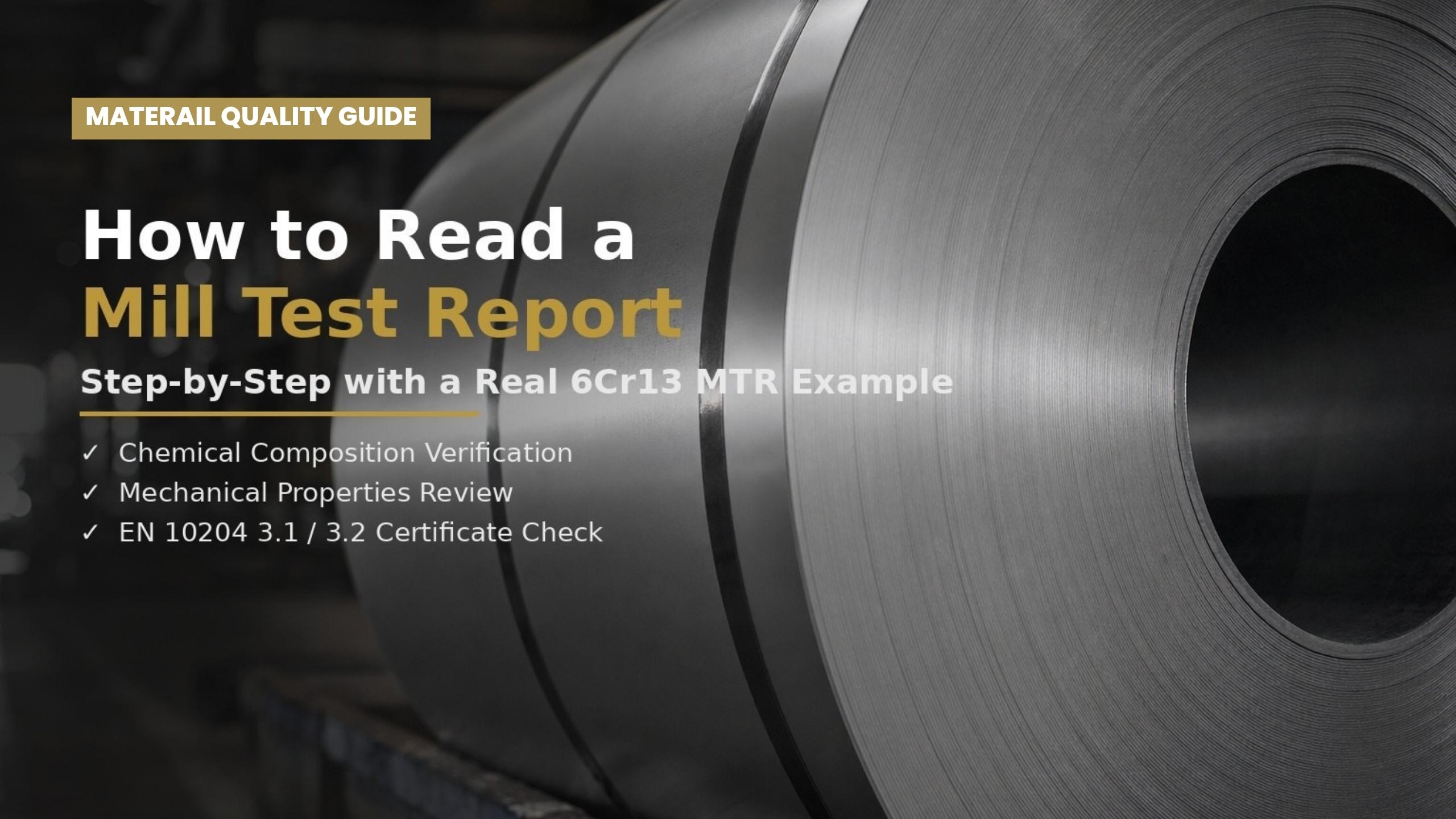 Mill Test Report (MTR) Practical Guide How to Read Any Stainless Steel MTR Using a Real 6Cr13 Cert