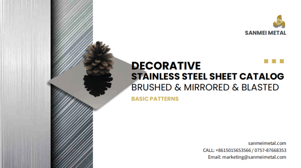 Brushed mirrored blasted Stianless Steel Sheets