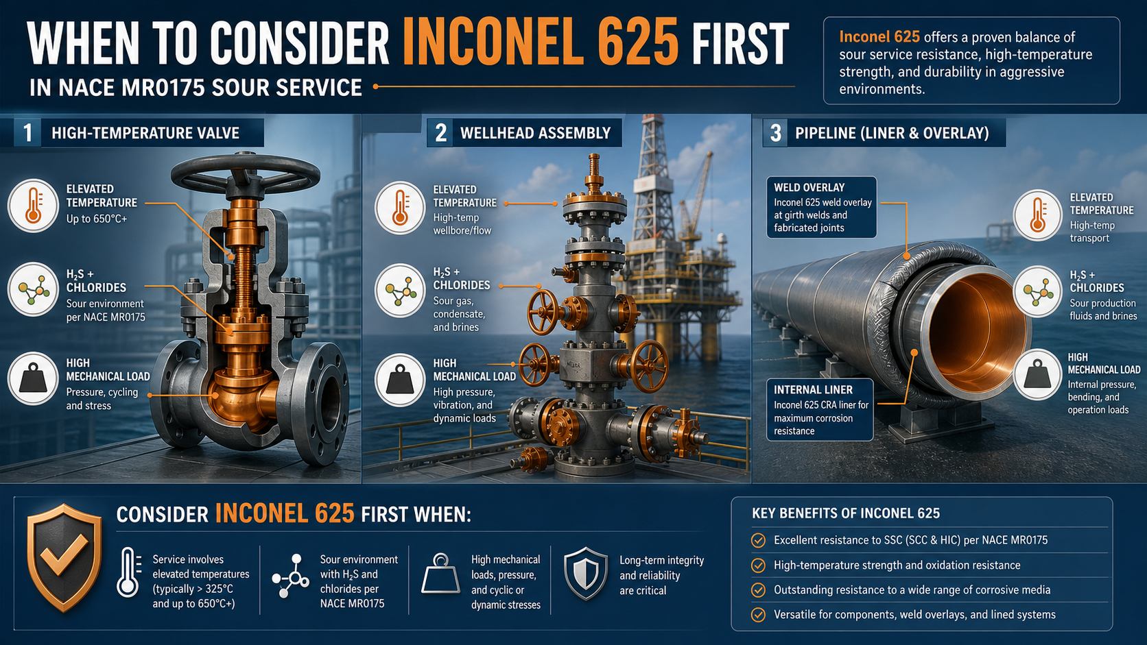 When should Inconel 625 be considered first
