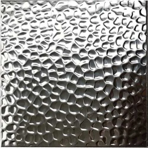 sliver embossed hammered stainless steel sheet