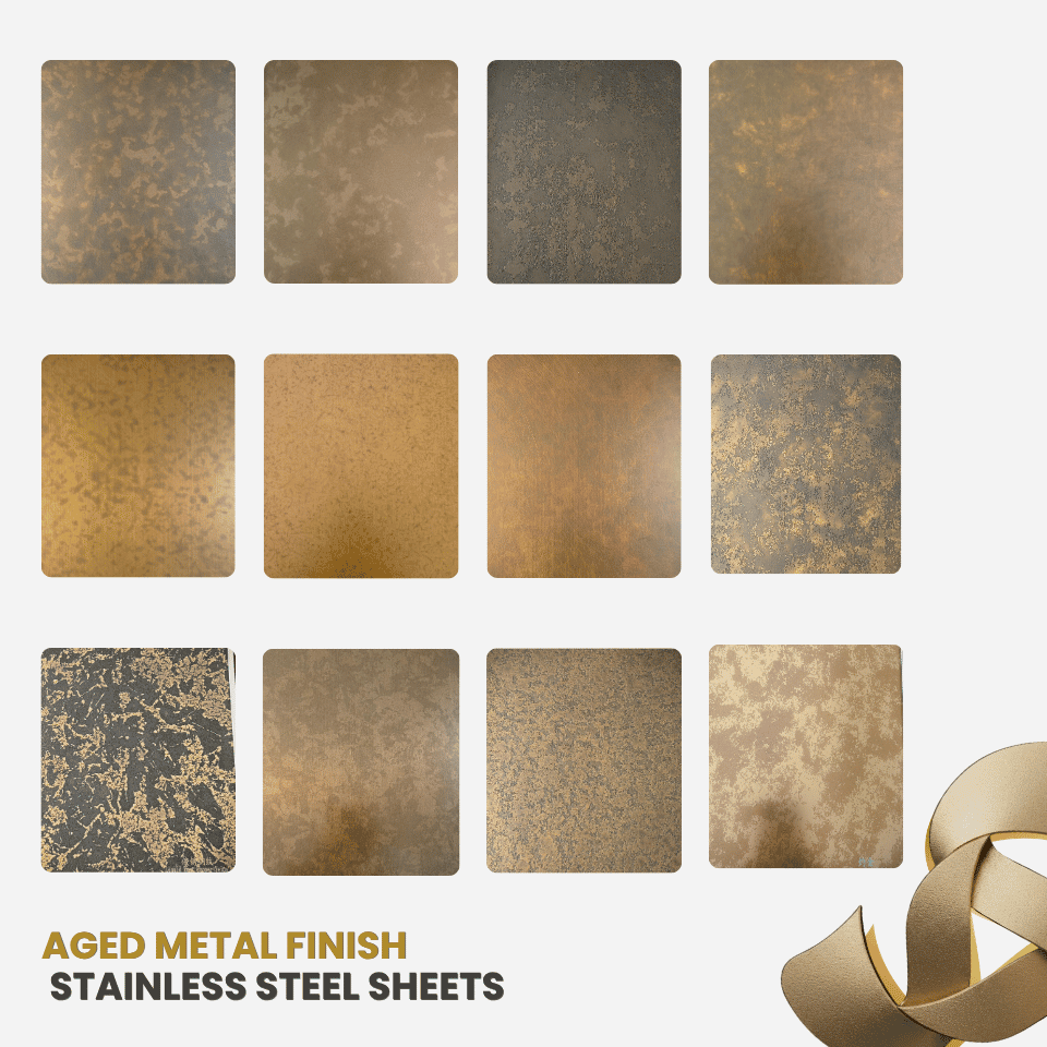 Aged Metal Finish Stainless Steel Sheet