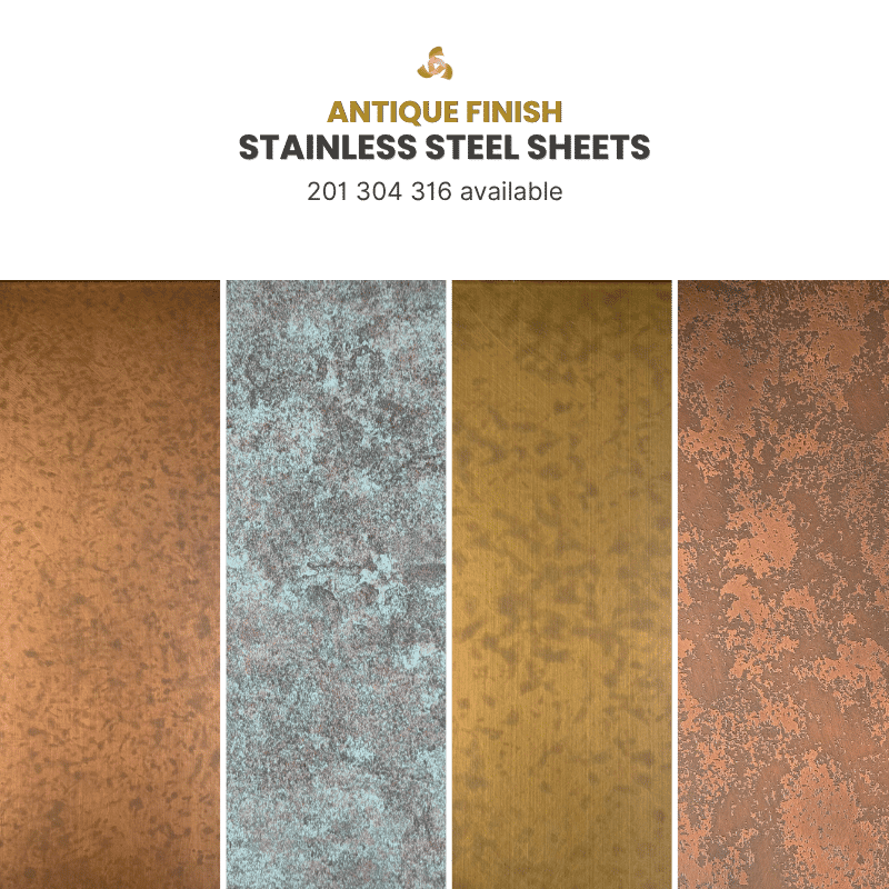 Antique Finish Stainless Steel Sheets