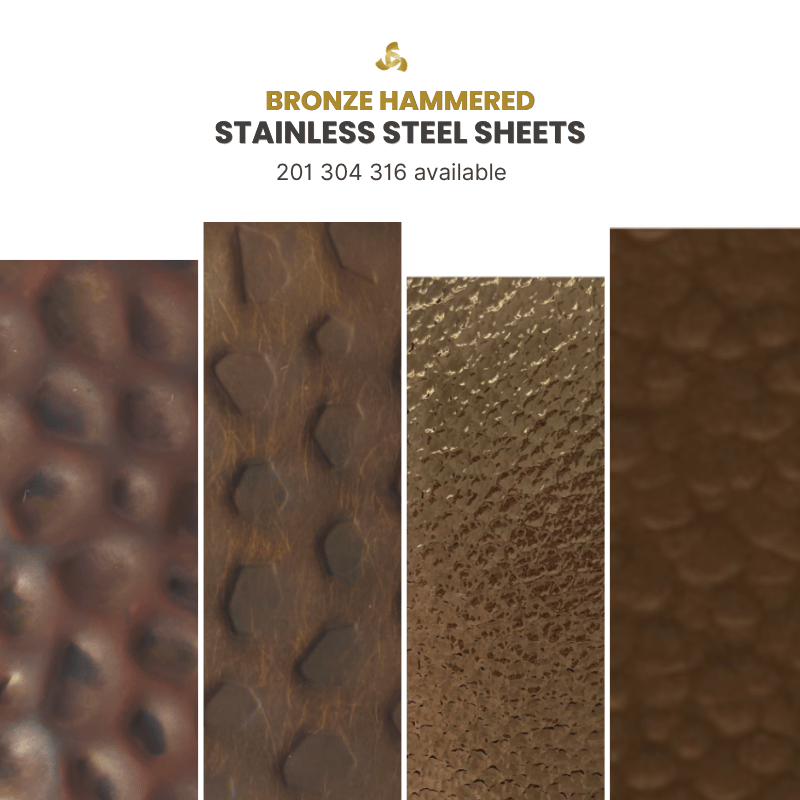 Bronze Hammered Stainless Steel Sheets