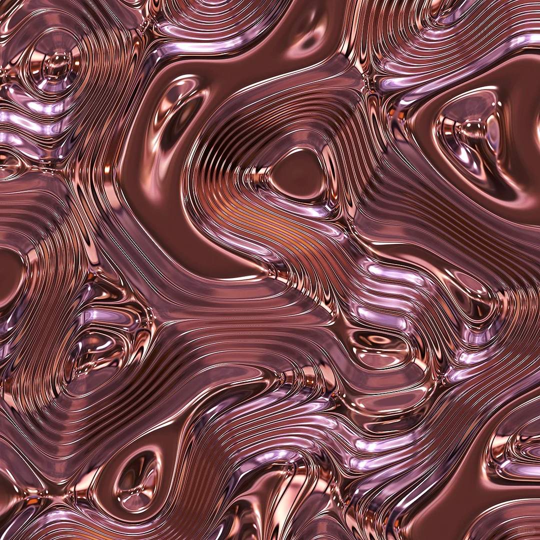 Deep Water Ripple Embossed Stainless Steel Sheet​ – Copper Brown