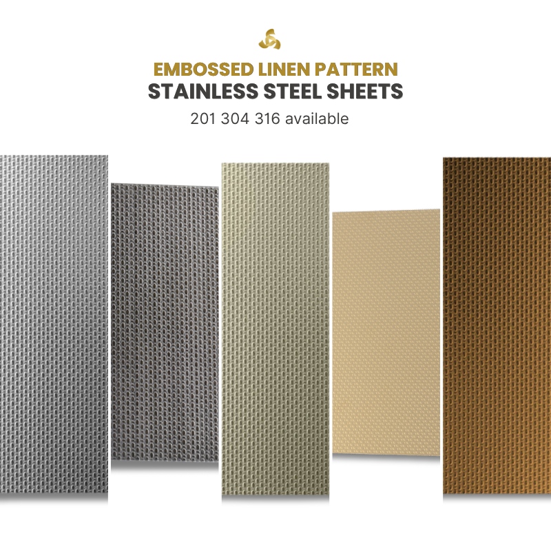 Embossed Beaded Linen Stainless Steel Sheets