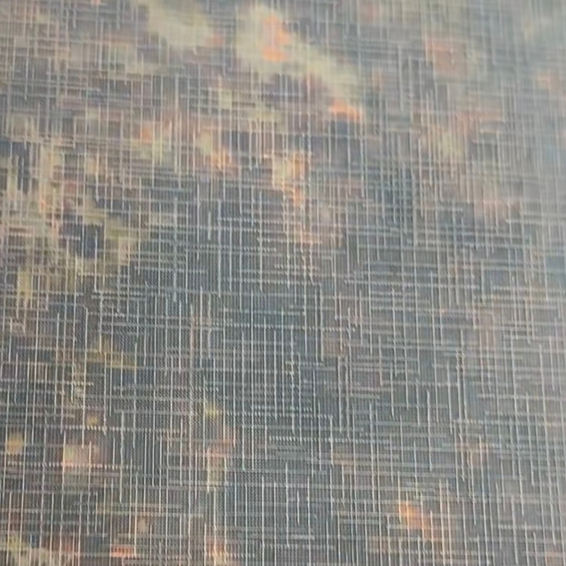 Etched Grid Linen, Antique Bronze_Patina Stianless Steel Sheet