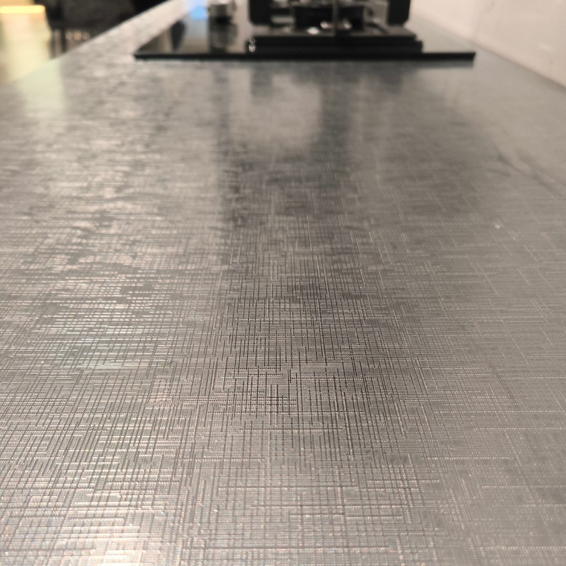 Etched Linen Natural Color Stainless Steel Sheet