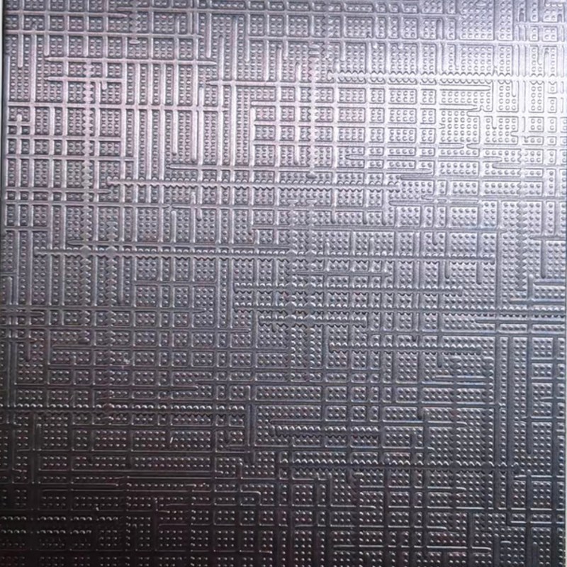 Etched Linen Pattern Purple Stainless Steel Sheet