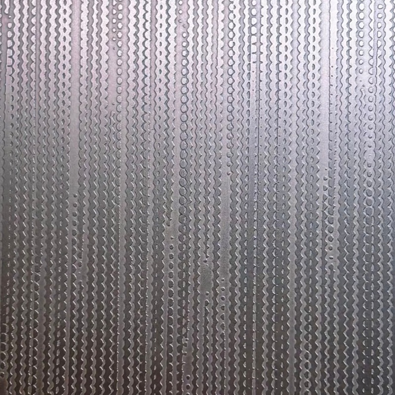 Etched Roman Zigzag Pattern Bronze Stainless Steel Sheet