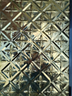 Gold mirror diamond quilted embossed stainless steel sheet