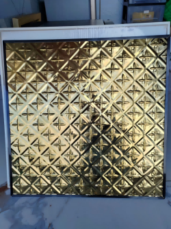 Gold mirror diamond quilted embossed stainless steel sheet2