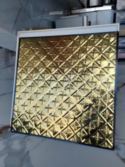 Gold mirror diamond quilted embossed stainless steel sheet3