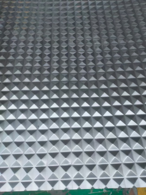 Large diamond pyramid embossed textured stainless steel sheet in mill finish