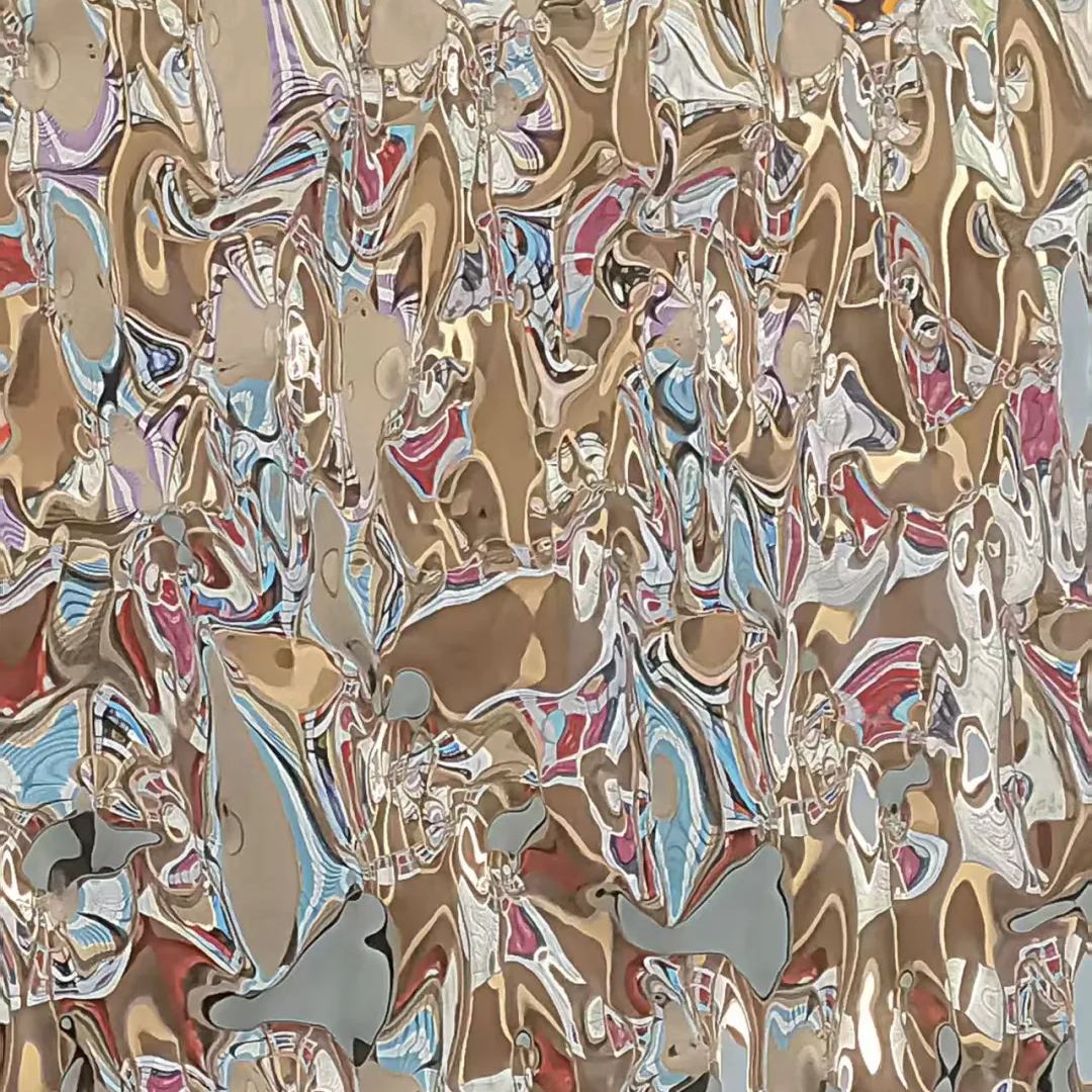 Oil-Paint Color Water Ripple Stainless Steel Sheet S26WT-08