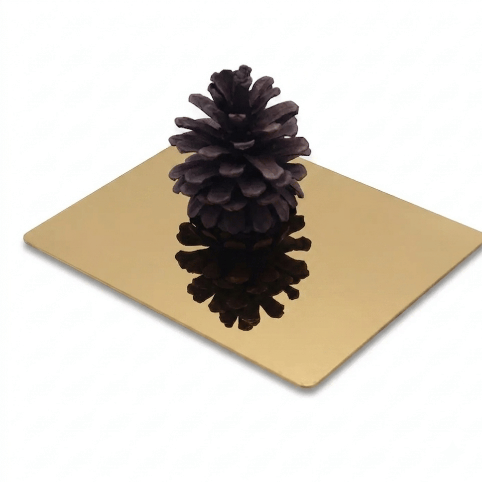 bronze mirrored finish stainless steel