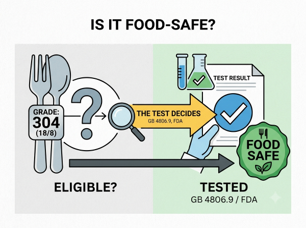 food safe stianless steel 304 316 430