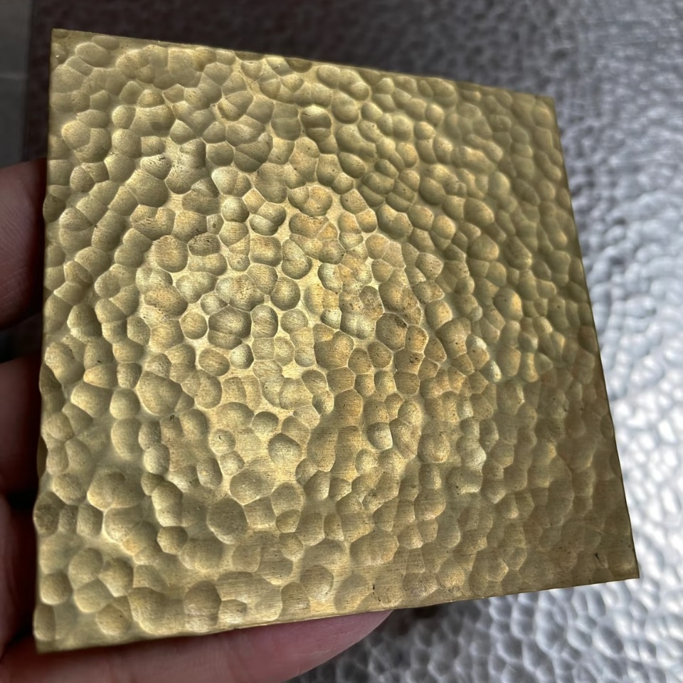 brass hammered matte stianless steel sheet