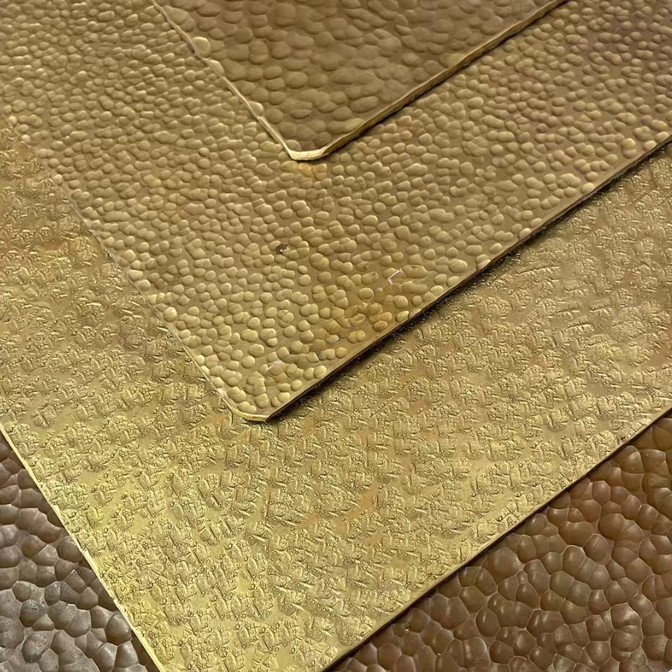 hammered brass sheet stainless steel