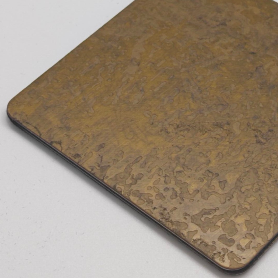 Aged Brass Panel & Antique Brass Sheet Metal | Stainless Steel Base