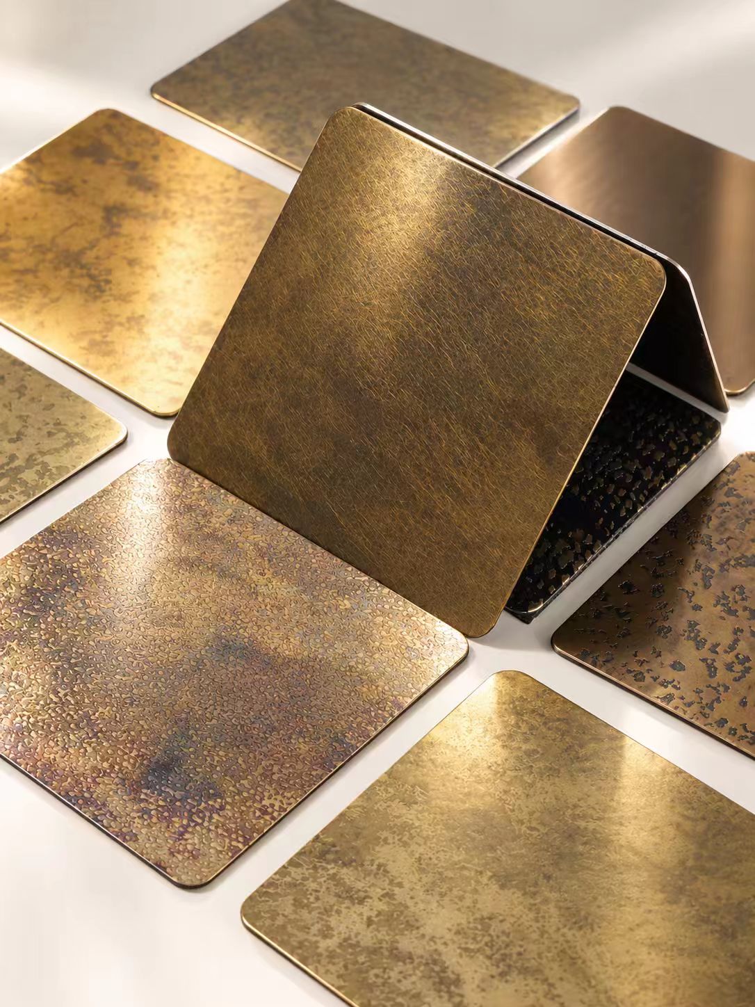 Aged Brass Panel & Antique Brass Sheet Metal | Stainless Steel Base