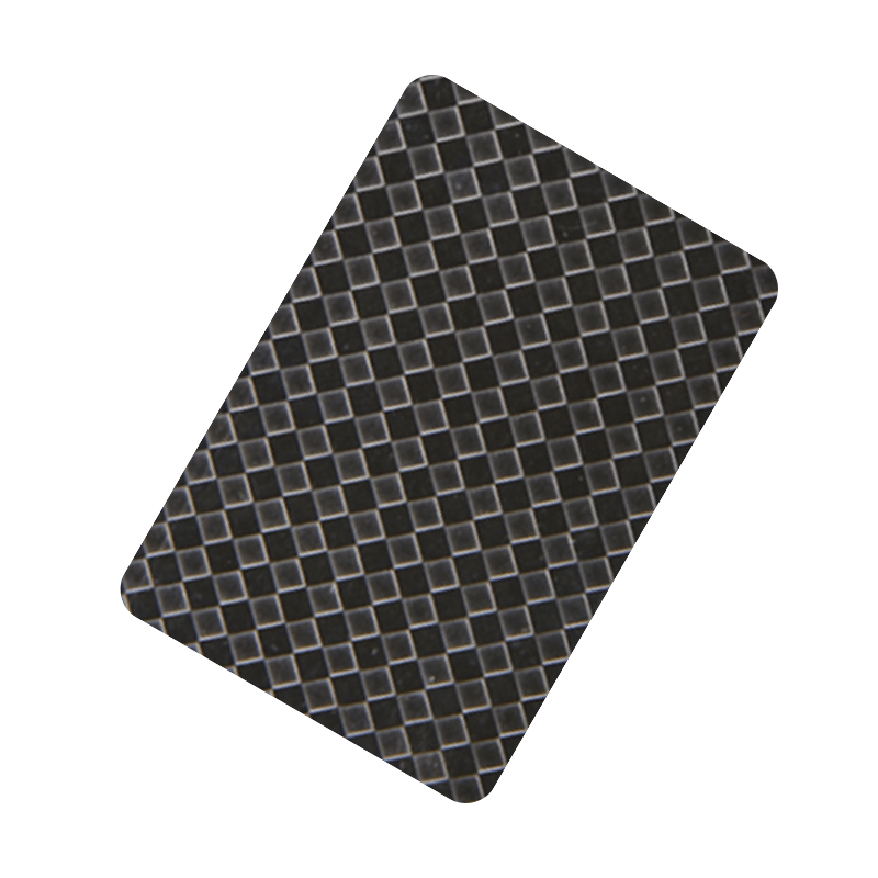 Black Mosaic Diamond Stainless Steel Sheet