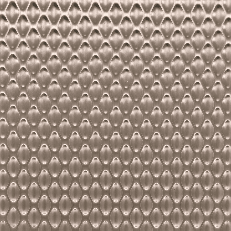 Rose Gold Vibration Stianless Steel Sheet S26VB-19