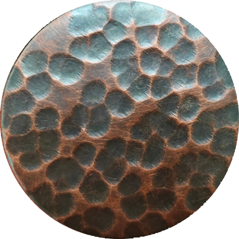 Aged Copper Fine Hammered Stainless Steel Sheet S26HM-03