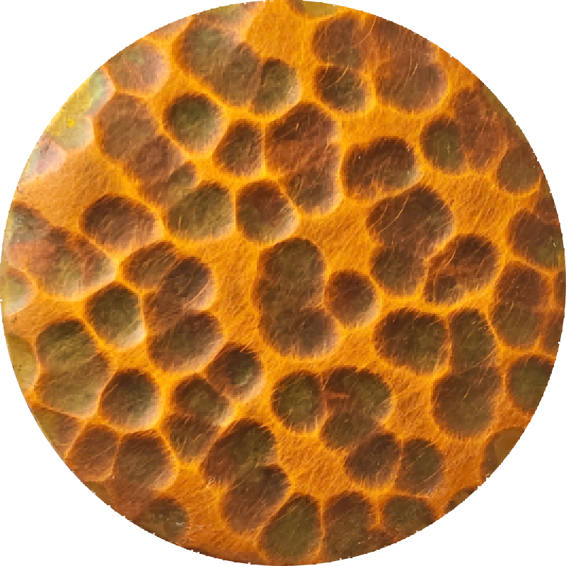 Orange Fine Hammered Stainless Steel Sheet S26HM-08