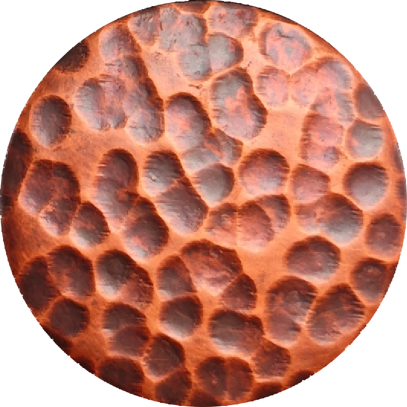 Vintage Red Copper Fine Hammered Stainless Steel Sheet S26HM-12