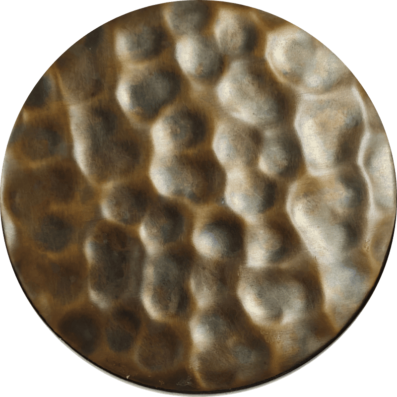 Aged Brass Honeycomb Hammered Stainless Steel Sheet S26HM-16