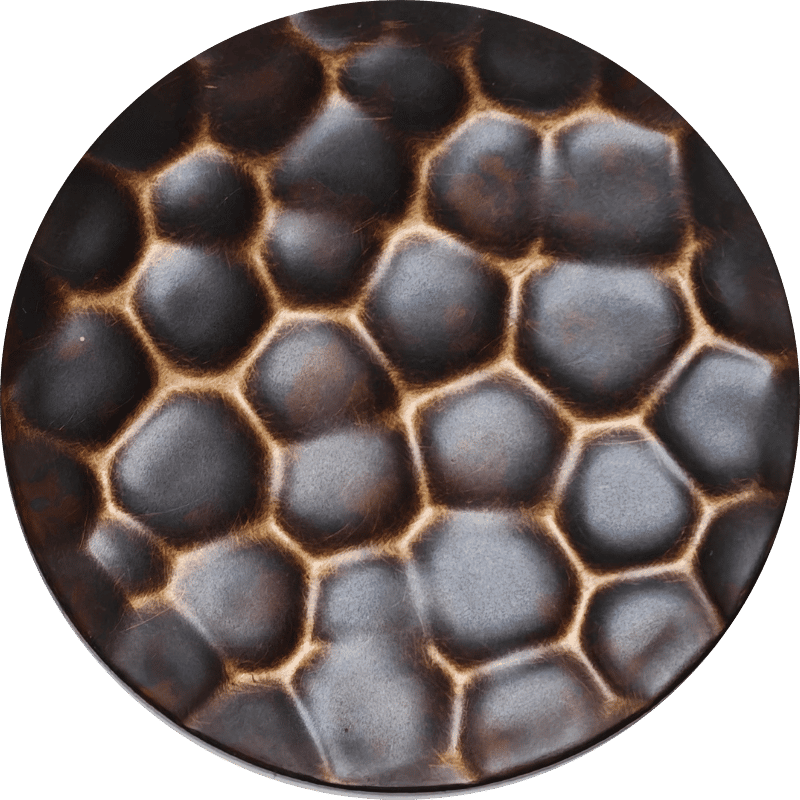 Black Bronze Honeycomb Hammered Stainless Steel Sheet S26HM-17