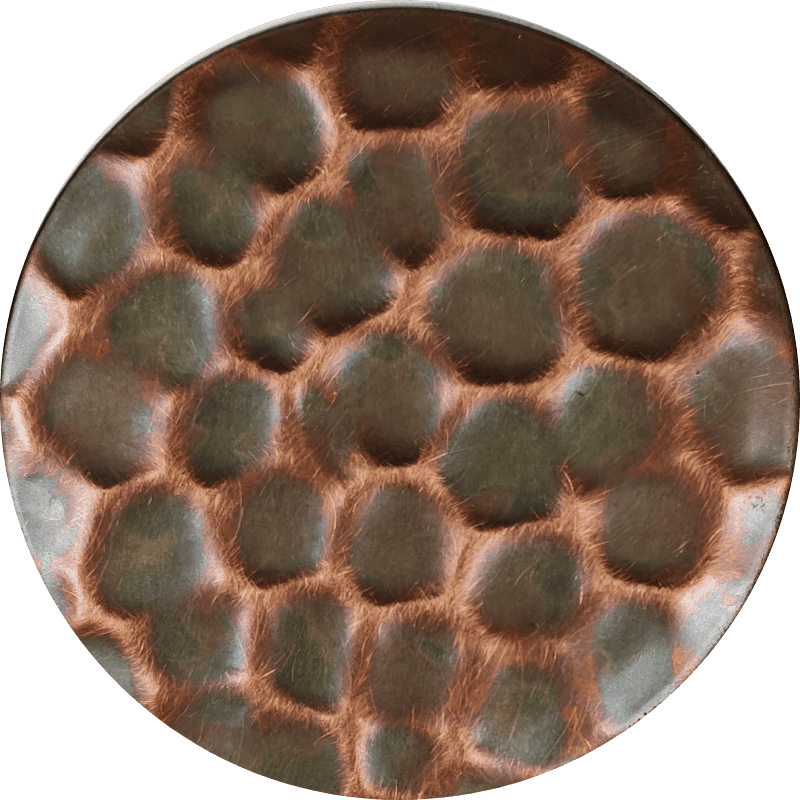 Aged Copper Honeycomb Hammered Stainless Steel Sheet S26HM-18