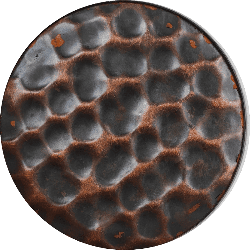 Aged Black Bronze Honeycomb Hammered Stainless Steel Sheet S26HM-19