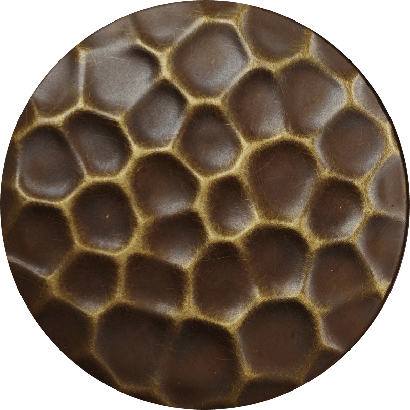 S26HM-20 Aged Bronze Gold Honeycomb Hammered Stainless Steel Sheet