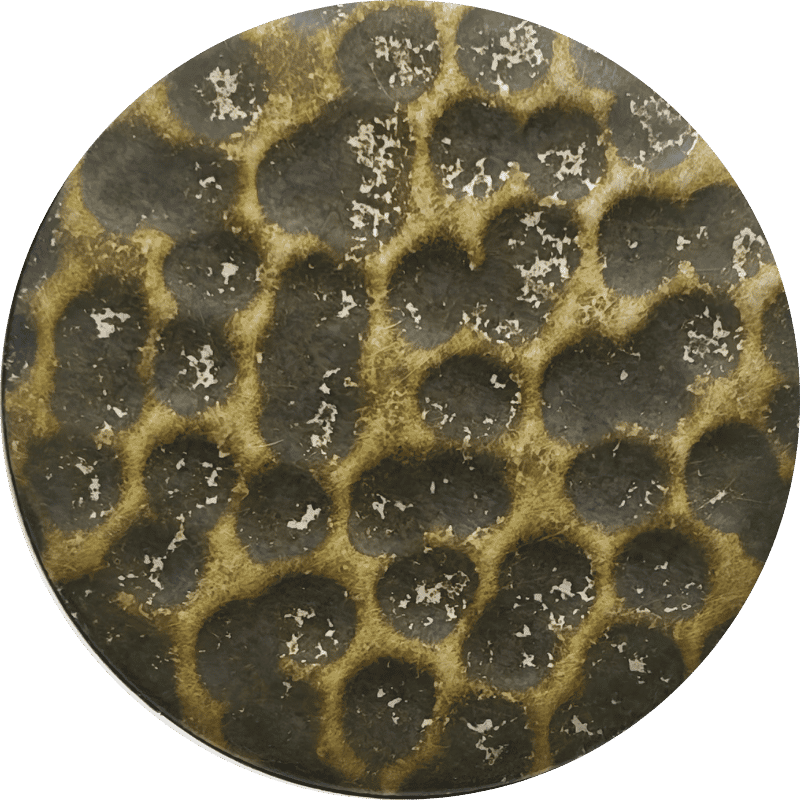 Aged Brass Deep Fine Hammered Stainless Steel Sheet S26HM-22