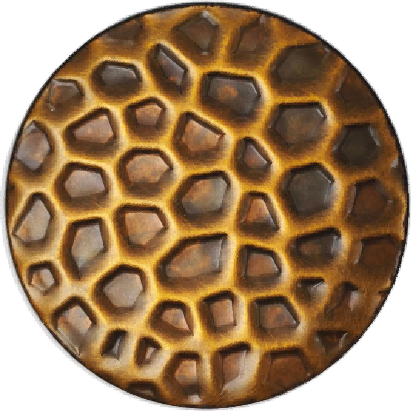 Vintage Brass Turtle Shell Hammered Stainless Steel Sheet S26HM-28