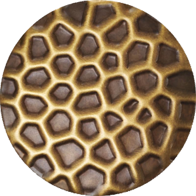 S26HM-29 Aged Brass Turtle Shell Hammered Stainless Steel Sheet