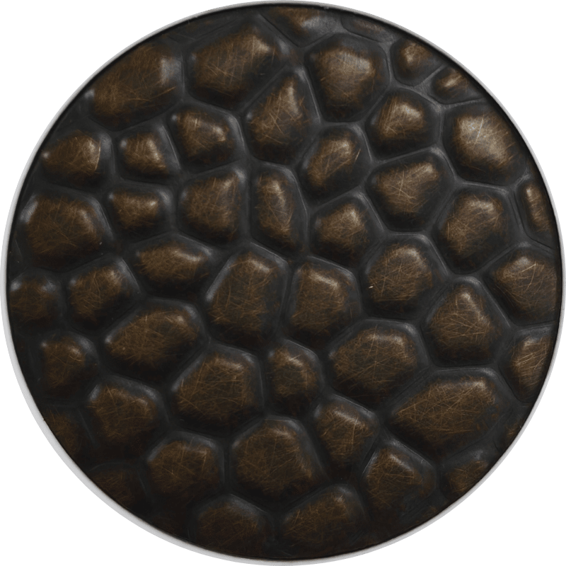 Aged Deep Bronze Reverse Hammered Stainless Steel Sheet S26HM-30