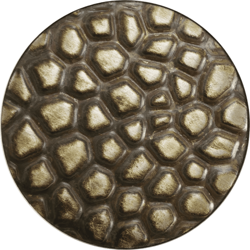 Green Bronze Reverse Hammered Stainless Steel Sheet S26HM-31