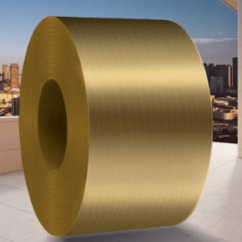 champagne gold hairline coil stainless steel