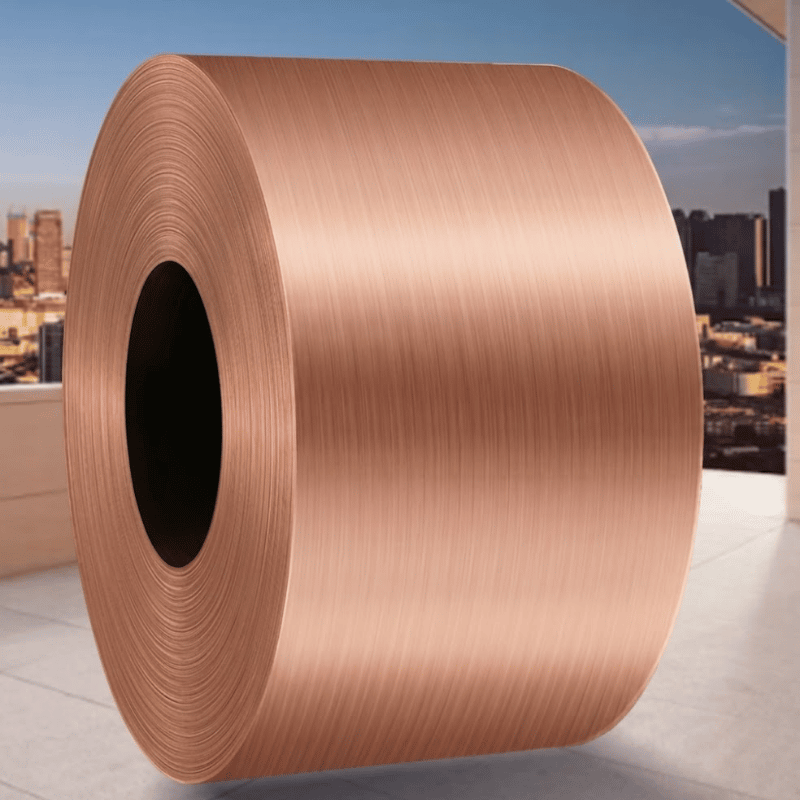 rose gold hairline coil stainless steel
