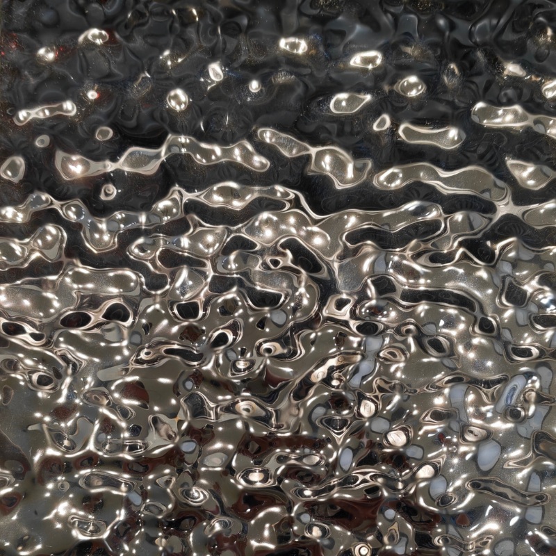 Black Random Deep Water Ripple Stainless Steel Sheet S26WT-06