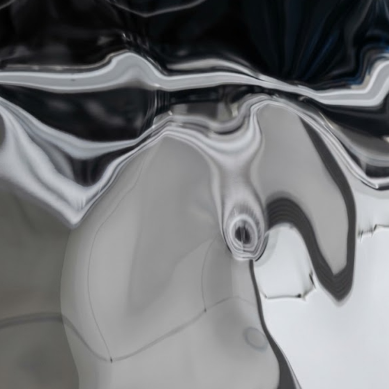 Black Random Shallow Water Ripple Stainless Steel Sheet S26WT-04