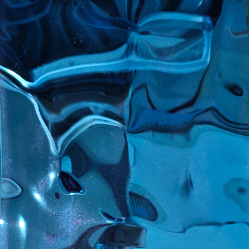 Blue Random Shallow Water Ripple Stainless Steel Sheet S26WT-21