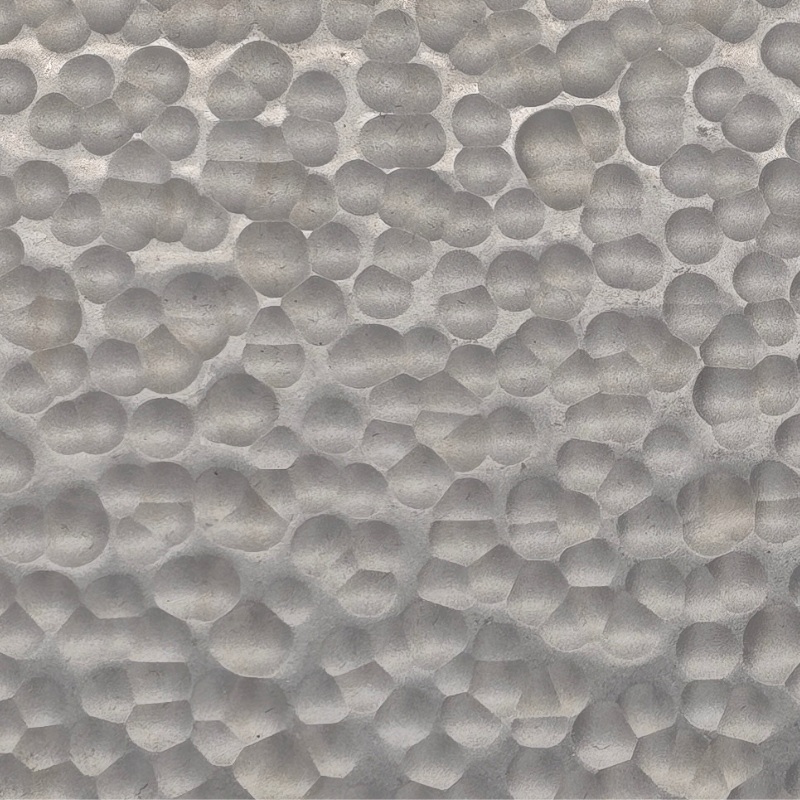 S26HM-37 Flowing Silver Hammered Stainless Steel Sheet