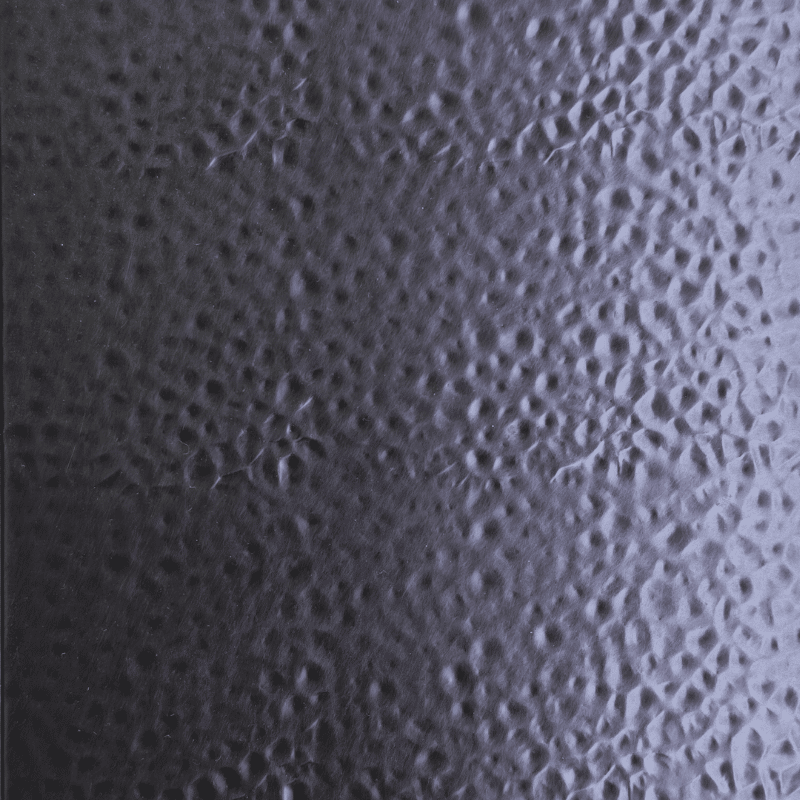 S26HM-42 Orange Peel Hammered Gloss Black Stainless Steel Sheet